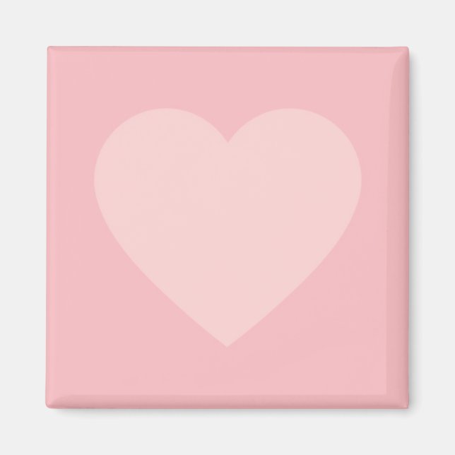Minimalistisk utformning av rosa Heart Magnet (Framsidan)