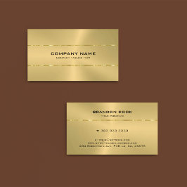 Minimalistisk utformning av rostfritt stål i Guld Visitkort