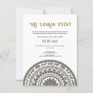 Minimalistisk utformning av Sri Lankas kulturarv Vykort