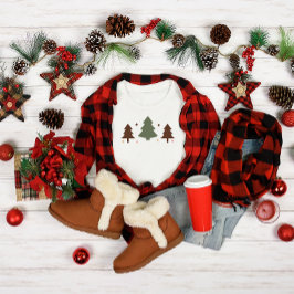 Minimalistisk utformning av tre Julgranar T Shirt