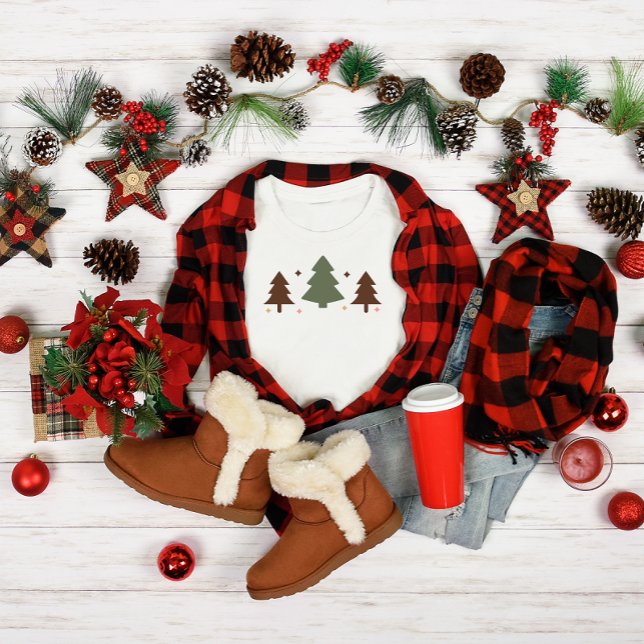 Minimalistisk utformning av tre Julgranar T Shirt (Skapare uppladdad)