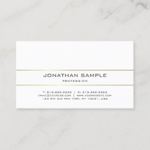 Minimalistisk utformning av Trendig Guld Rand Chic Visitkort