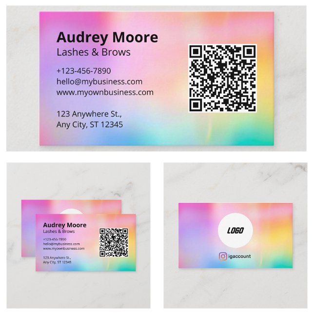 Minimalistisk utformning av trendiget Lash Visitkort (Trendy Lashes Minimalist Design Business Card
)