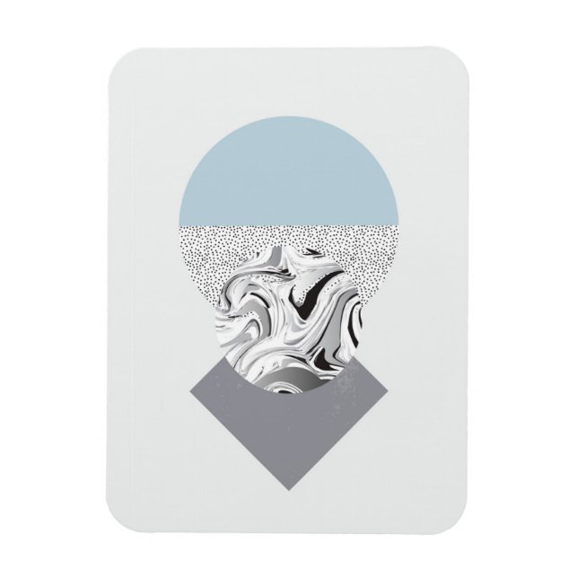Minimalistisk utformning av våg och punkter magnet (Vertikal)