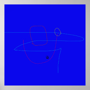 Minimalistisk utformning med enkel geometrisk Linj Poster