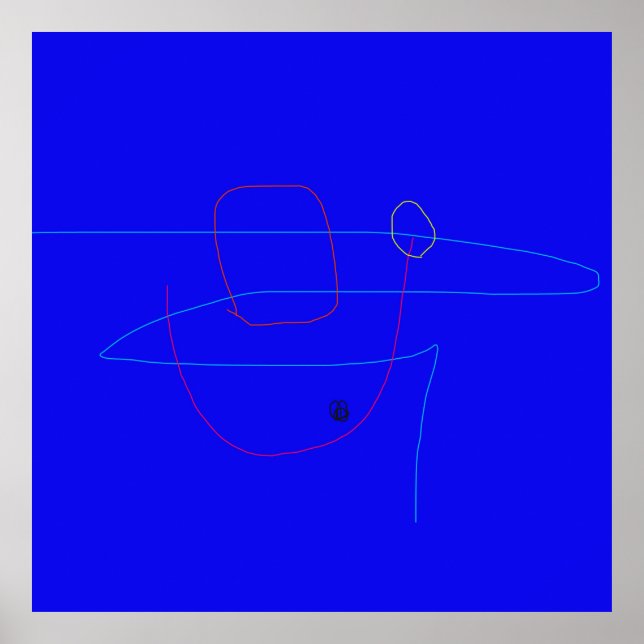 Minimalistisk utformning med enkel geometrisk Linj Poster (Framsidan)