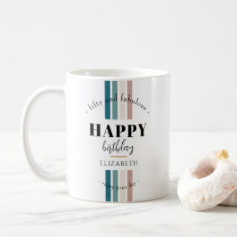 Minimalistisk utformning på födelsedagen i pastel  kaffemugg