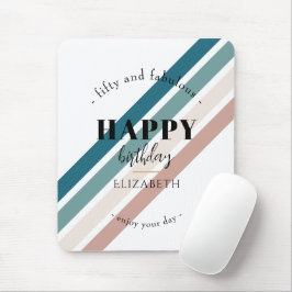 Minimalistisk utformning på födelsedagen i pastel  musmatta