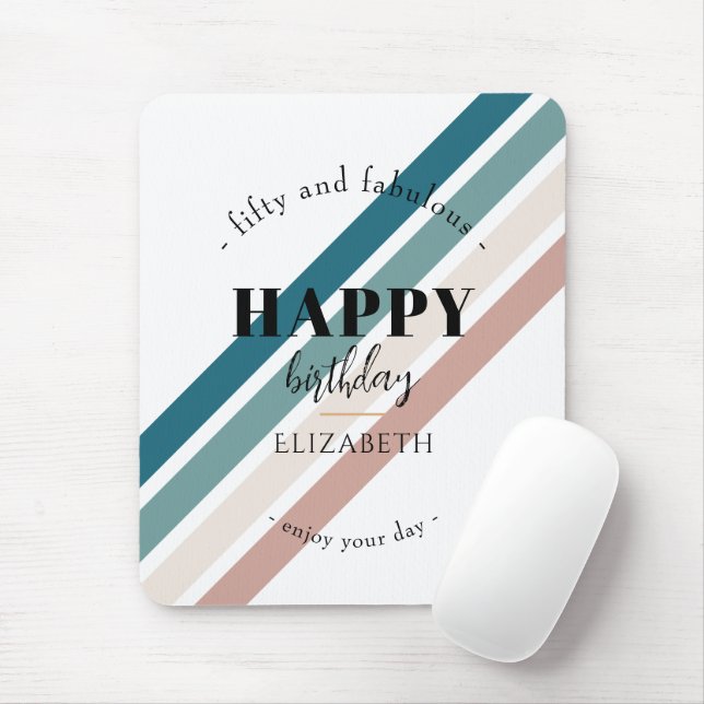 Minimalistisk utformning på födelsedagen i pastel  musmatta (Med mus)