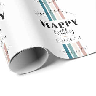 Minimalistisk utformning på födelsedagen i pastel presentpapper