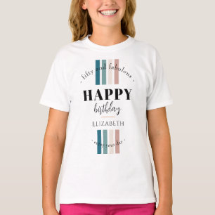 Minimalistisk utformning på födelsedagen i pastel  t shirt