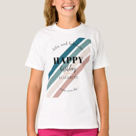 Minimalistisk utformning på födelsedagen i pastel t shirt