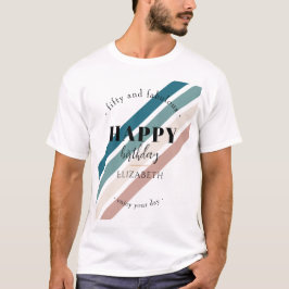 Minimalistisk utformning på födelsedagen i pastel t shirt