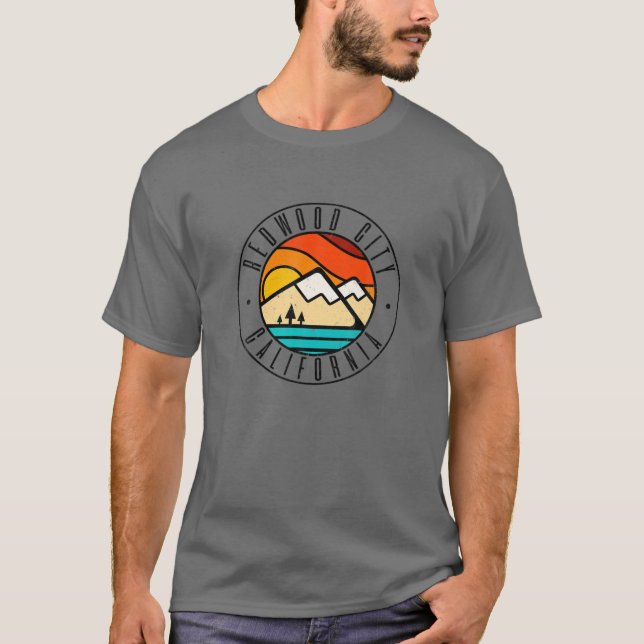 Minimalistisk utomhusreklam, Redwood City Californ T Shirt (Framsida)