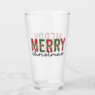 Minimalistisk utskrift av modern God jul Leopard Glaskopp