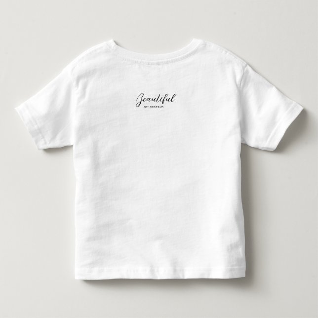 Minimalistisk vacker skript Bebis T-Shirt, Simpl T Shirt (Baksida)