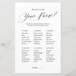 Minimalistisk Vad har du i din handväska Bebis Sho