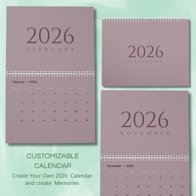 Minimalistisk väggkalender med neutrala toner kalender (Skapare uppladdad)