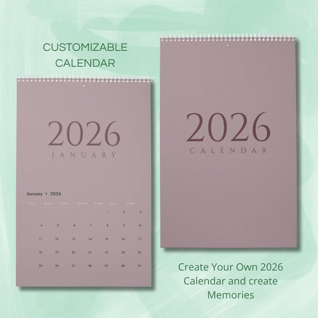 Minimalistisk väggkalender med neutrala toner kalender (Skapare uppladdad)