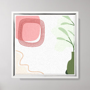 Minimalistisk väggkonst - 8" x 8" Modern akryl Pai Canvastryck