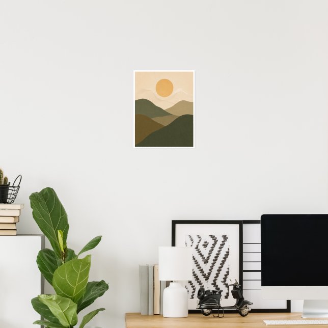 Minimalistisk Väggkonst för Berglandskap  (Hemmakontoret)