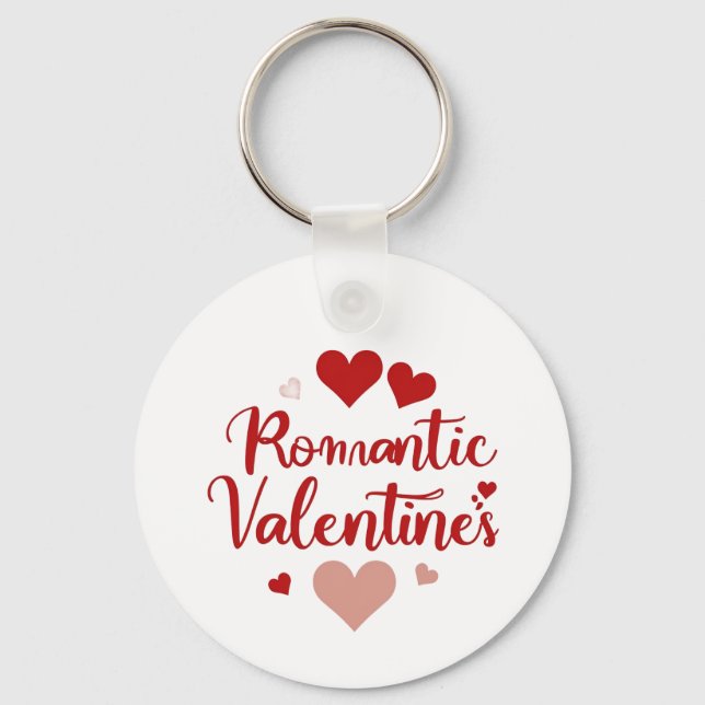 Minimalistisk valentine-dags kärlekstypografi desi nyckelring (Framsida)