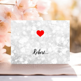 Minimalistisk Valentine Kärlek Heart White-bakgrun Vykort