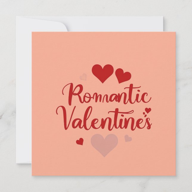 Minimalistisk valentine typografisk design | R Inbjudningar (Framsida)