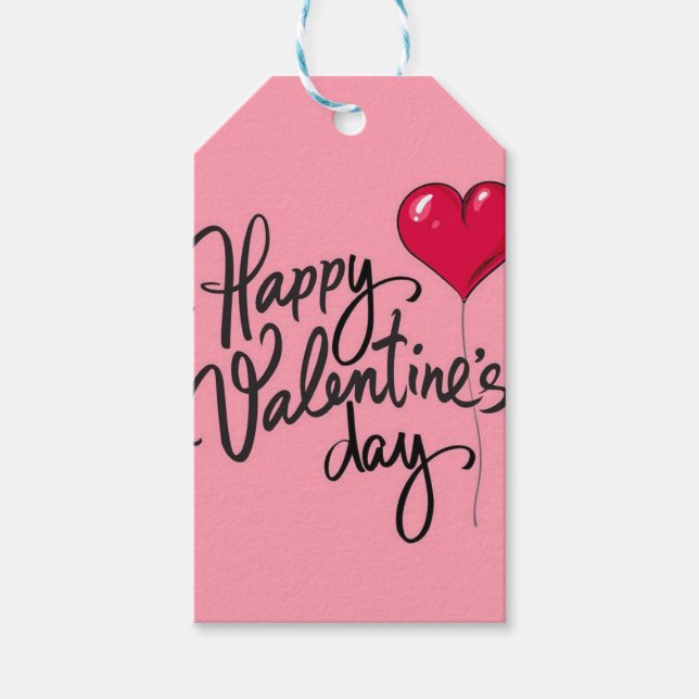 Minimalistisk Valentines Gift Presentetikett (Framsidan)