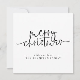 Minimalistisk valfri Färg-God jul-ruta Julkort