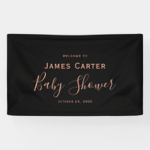 Minimalistisk välkomstskylt för babyshower
