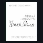 Minimalistisk välkomstskylt för bröllopsfest poster<br><div class="desc">En elegant enkel välkomstskylt kommer att vara bra för en bröllopsfest. Skylten kan anpassas med den blivande brudens namn,  datum och plats för evenemanget eller andra detaljer. Du kan också ändra typsnitt och bakgrundsfärger.</div>