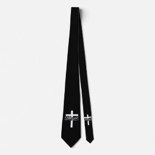 Minimalistisk välsignad kors kristen trosdesign slips