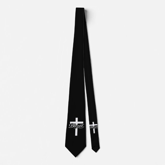 Minimalistisk välsignad kors kristen trosdesign slips (Framsida)