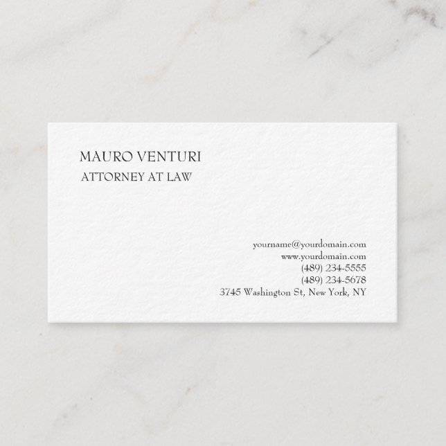 Minimalistisk vanlig Elegant med vanlig Profession Visitkort (Framsida)