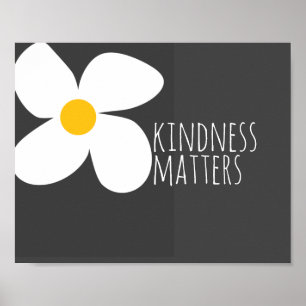 Minimalistisk vänlighet betyder abstrakt blomskons poster