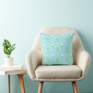 Minimalistisk vårblommig mönster kudde