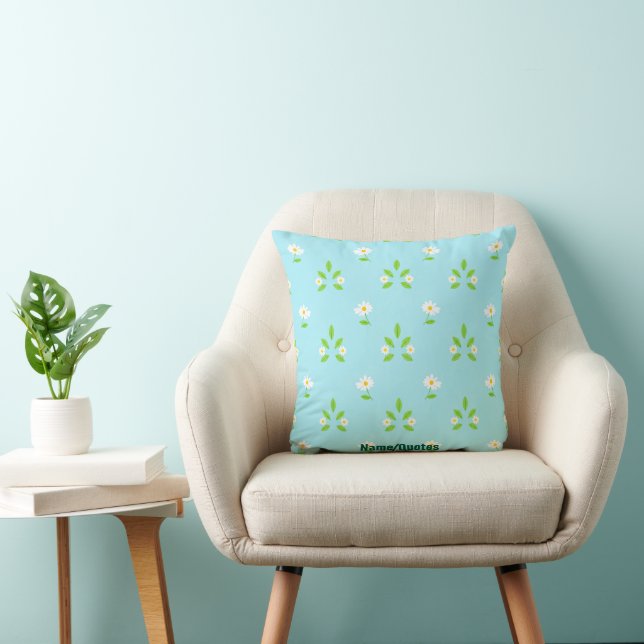 Minimalistisk vårblommig mönster kudde (Stol)
