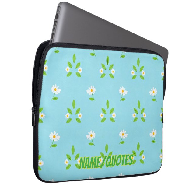 Minimalistisk vårblommig mönster laptop fodral (Framsidan Höger)