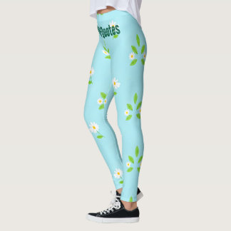 Minimalistisk vårblommig mönster leggings