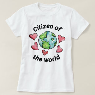 Minimalistisk världsmedborgare global resenär t shirt