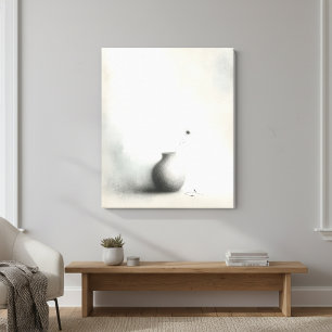 Minimalistisk vas & maskros canvastryck