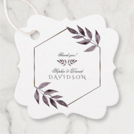 Minimalistisk vattenfärg Bläck Foliage Diamond Brö Gåvor Etiketter
