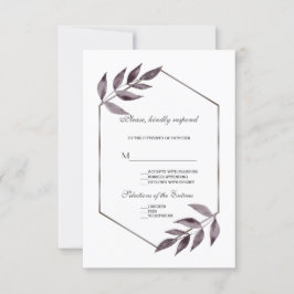 Minimalistisk vattenfärg Bläck Foliage Diamond Brö OSA Kort