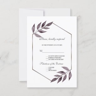 Minimalistisk vattenfärg Bläck Foliage Diamond Brö OSA Kort