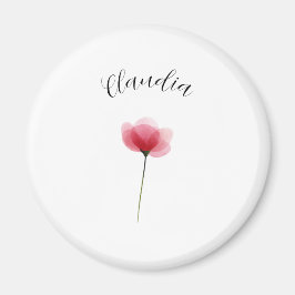 Minimalistisk vattenfärg botanisk blomma trendig s magnet