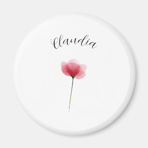 Minimalistisk vattenfärg botanisk blomma trendig s magnet