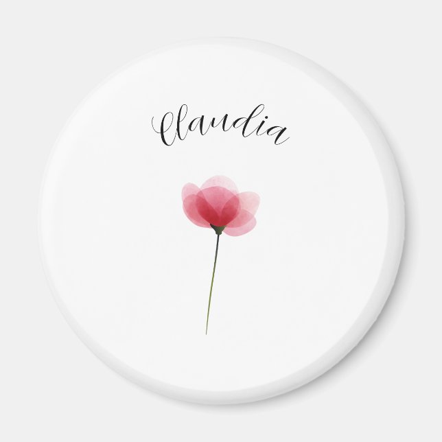 Minimalistisk vattenfärg botanisk blomma trendig s magnet (Framsidan)