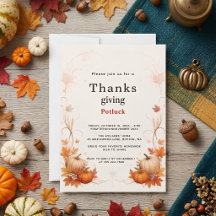 Minimalistisk Vattenfärg Pumpa Thanksgiving Potluc