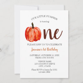 Minimalistisk vattenfärgningspumpan första födelse inbjudningar